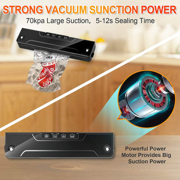 SKONYON 真空シーラーマシン(吸引ホースと真空バッグ15個付属)